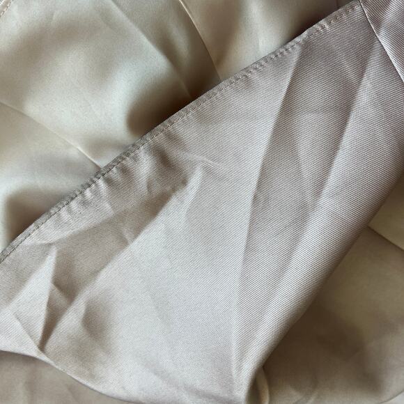 Alfred Sung Dress Size 14 Twill Trumpet Front Slit Cameo D758 - Picture 13 of 16